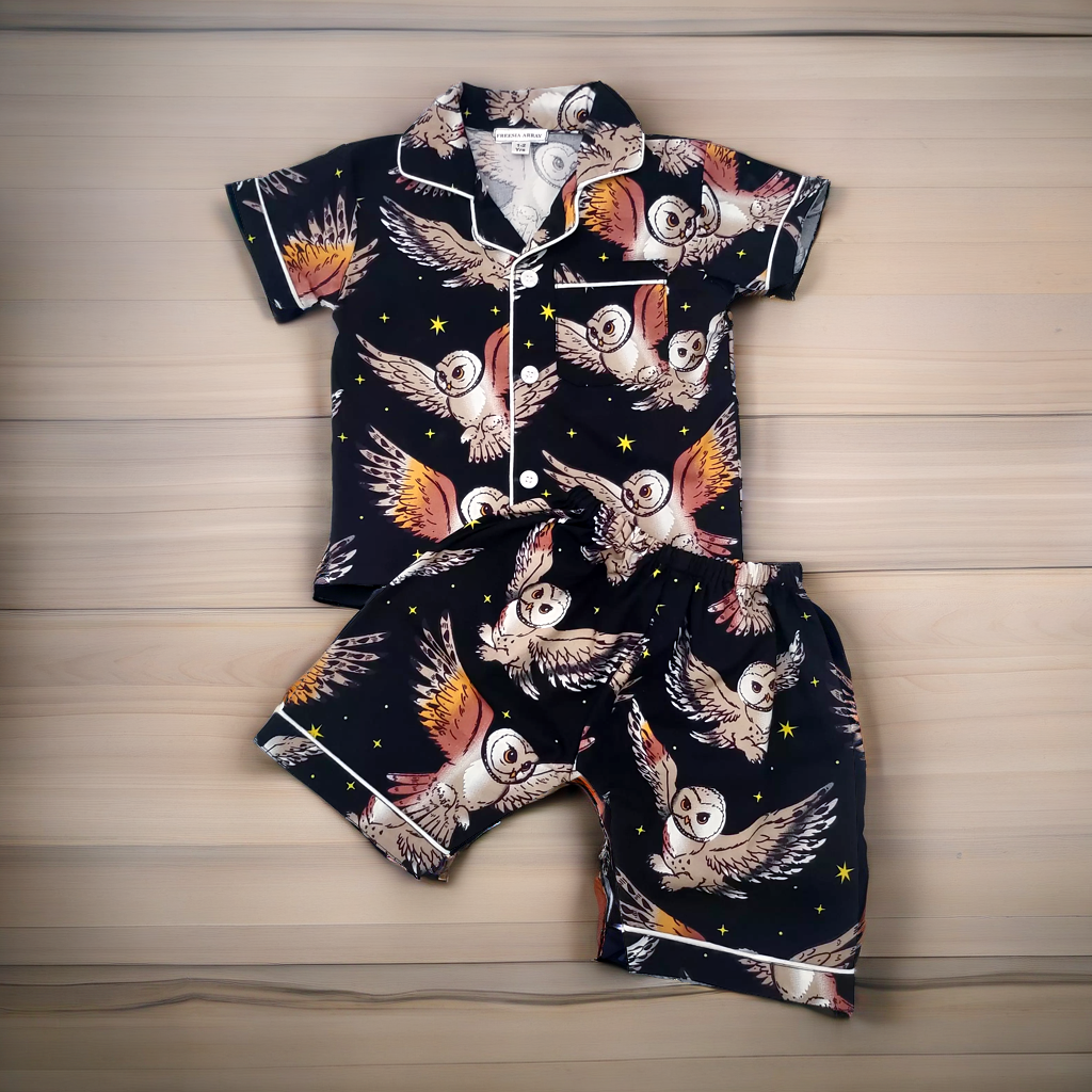 Magical Owl Unisex Shorts Set