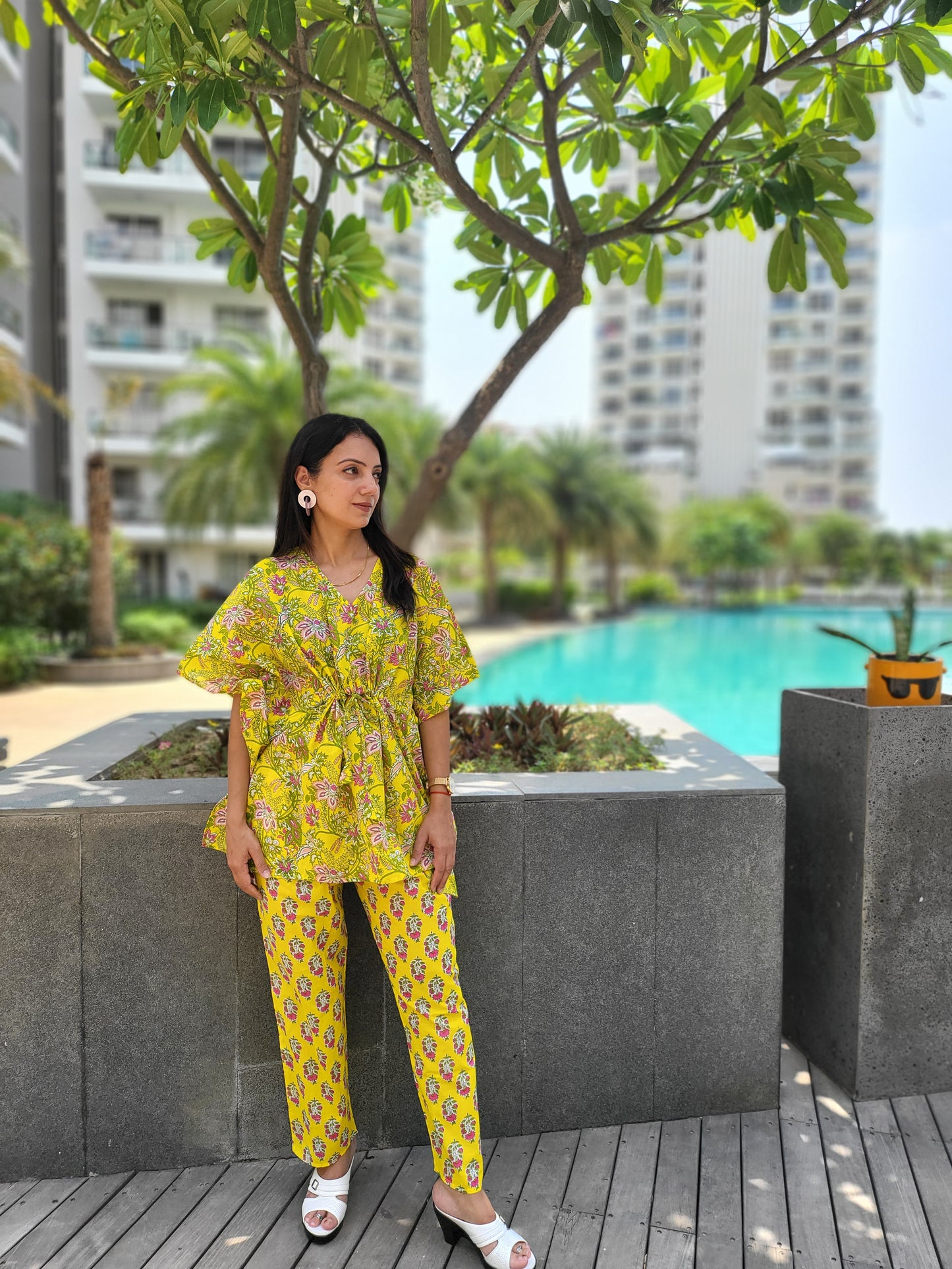 Buy ladies' organic cotton luxurious co ord set