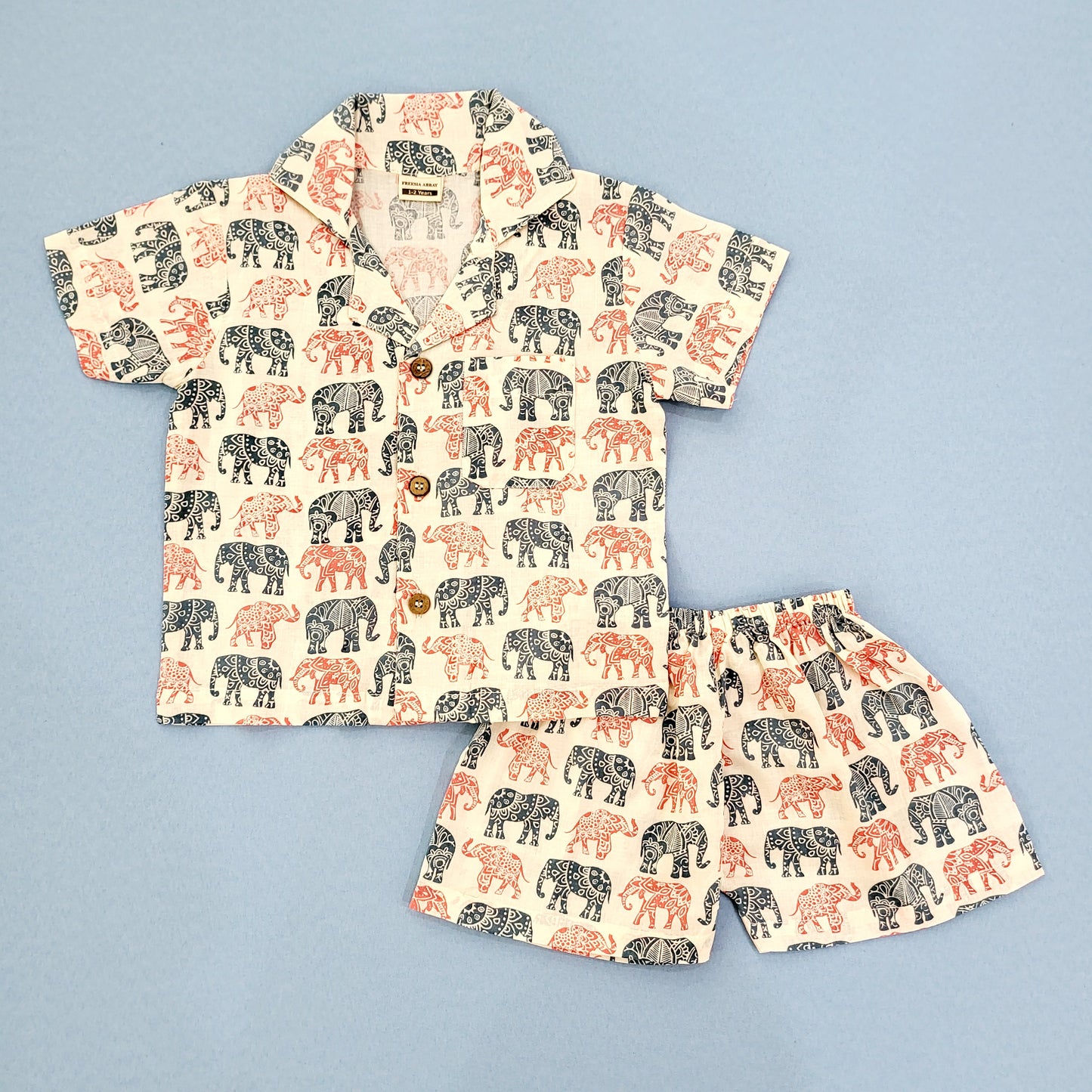 Mirrored majesty Unisex Shorts Nightsuit Set