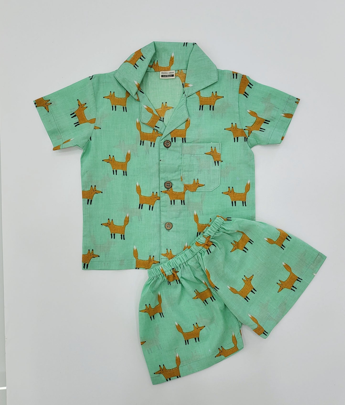 Fox Trot Unisex Shorts Nightsuit Set