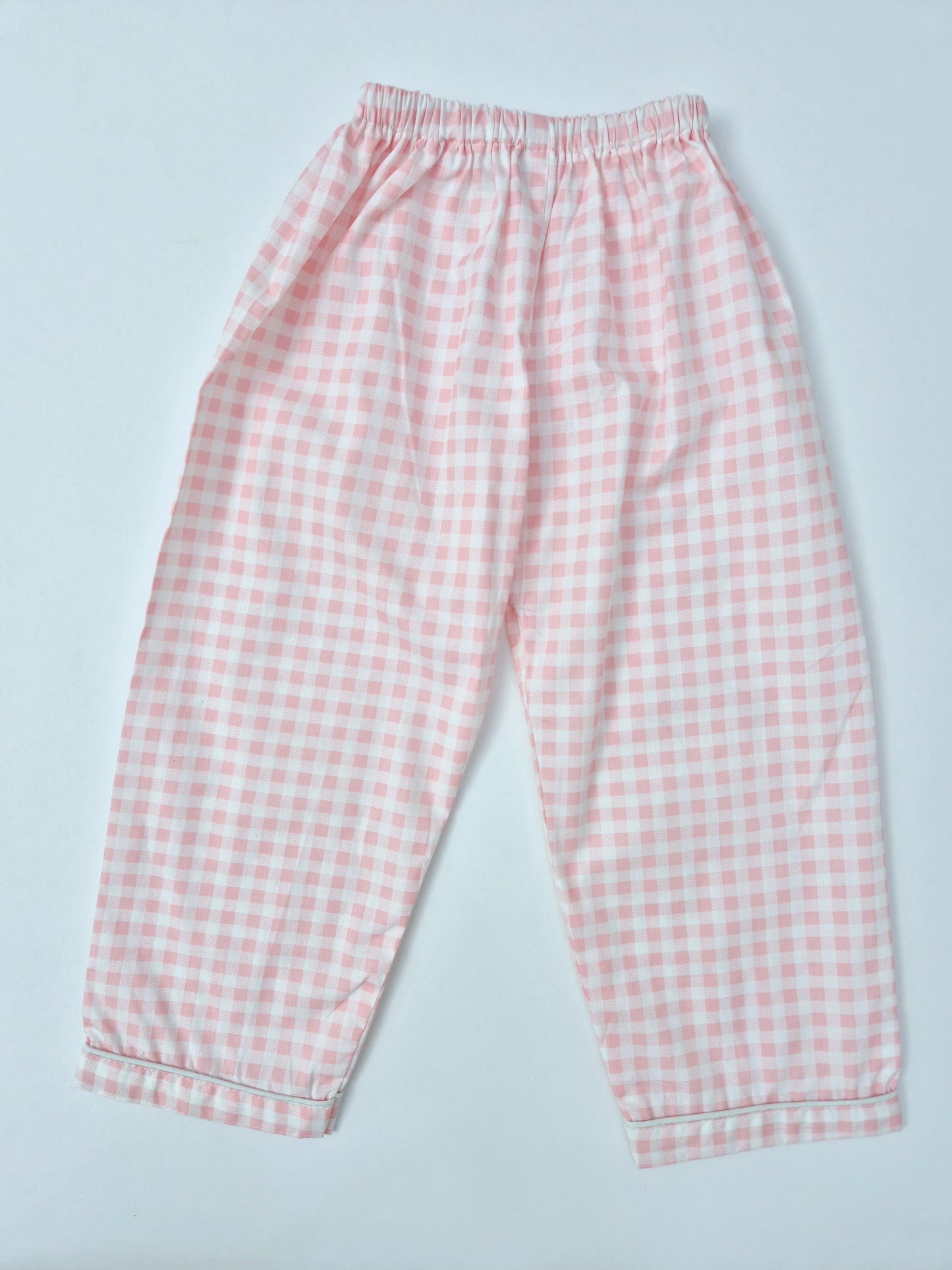 gingham check print PJ set