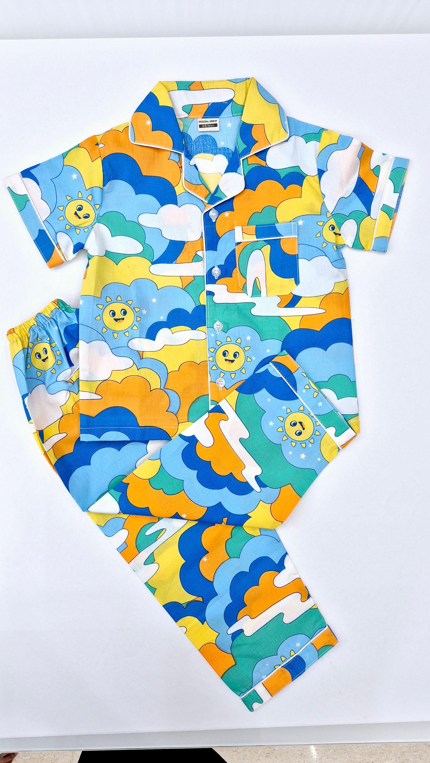 Cloud Hopper Unisex Cotton Night Suit Set