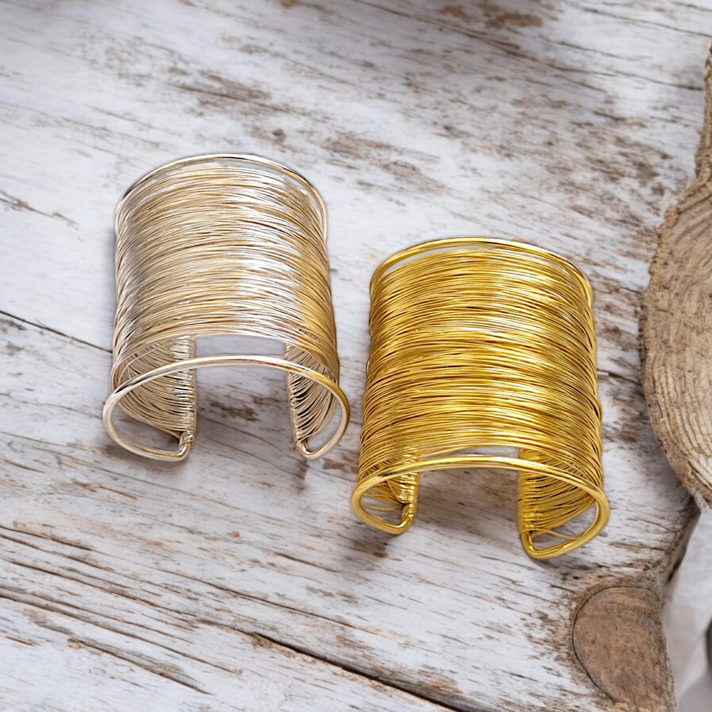 brass hammered cuff bracelet bangle golden silver