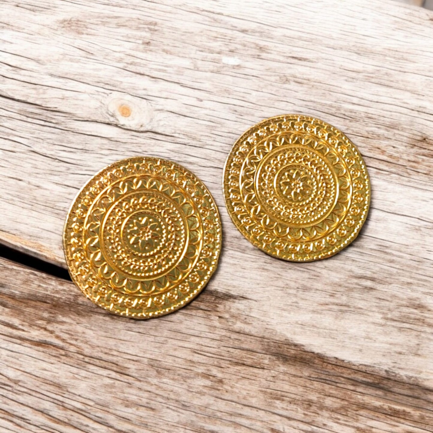 Antique Design Brass Earrings Golden gift