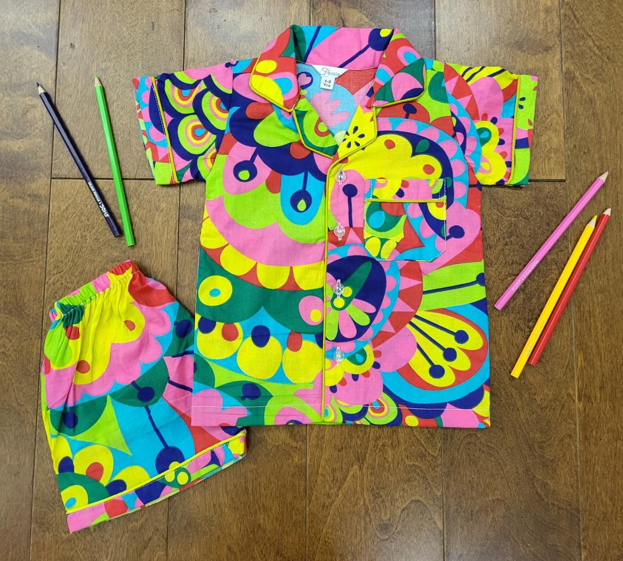 Buy Multicolor short set from Freesia Array