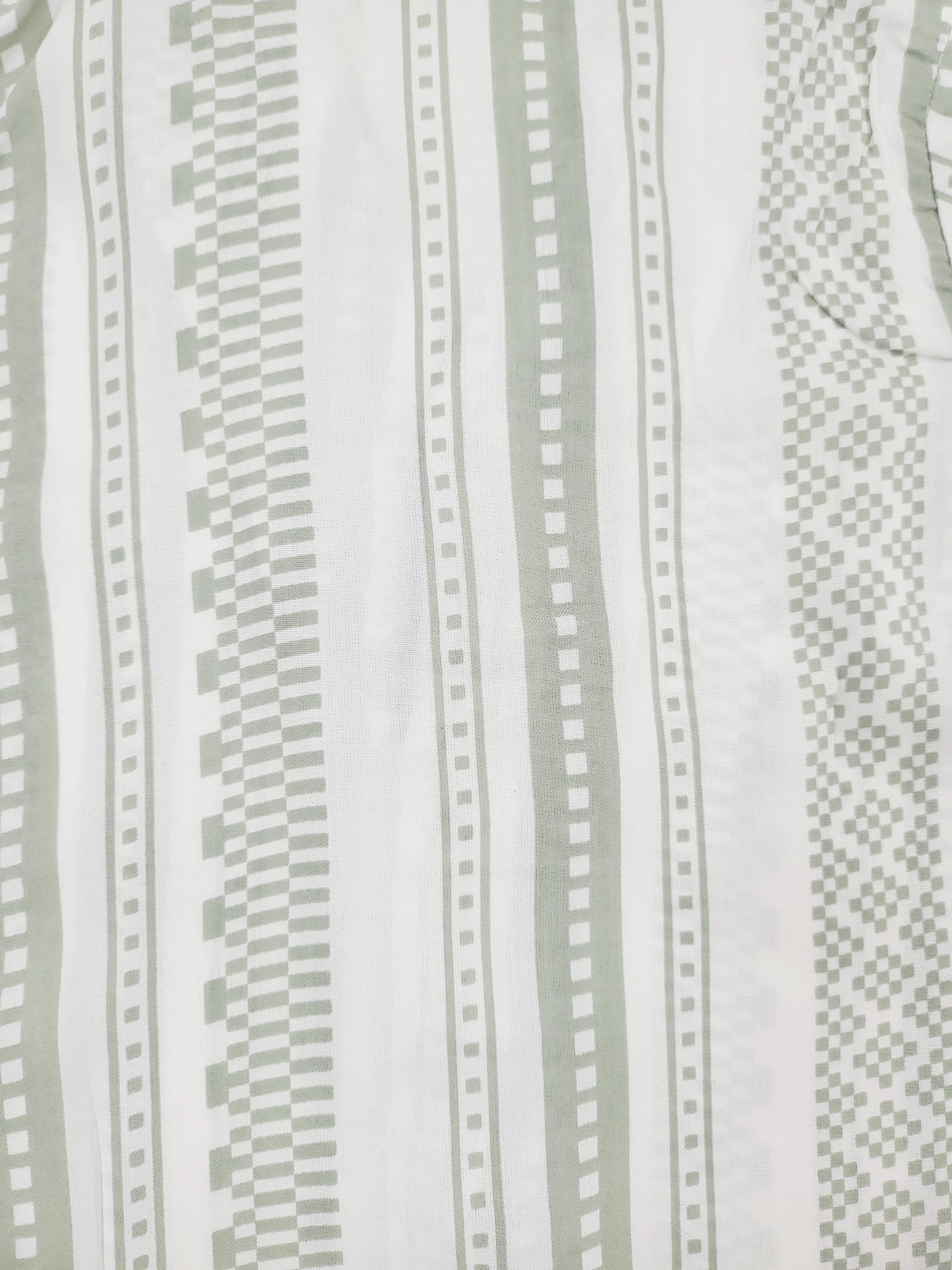 Calming and peaceful white unisex nightsuit with pastel mint color print, designed for kids aged 1-14 years, for a restful and comfortable sleep