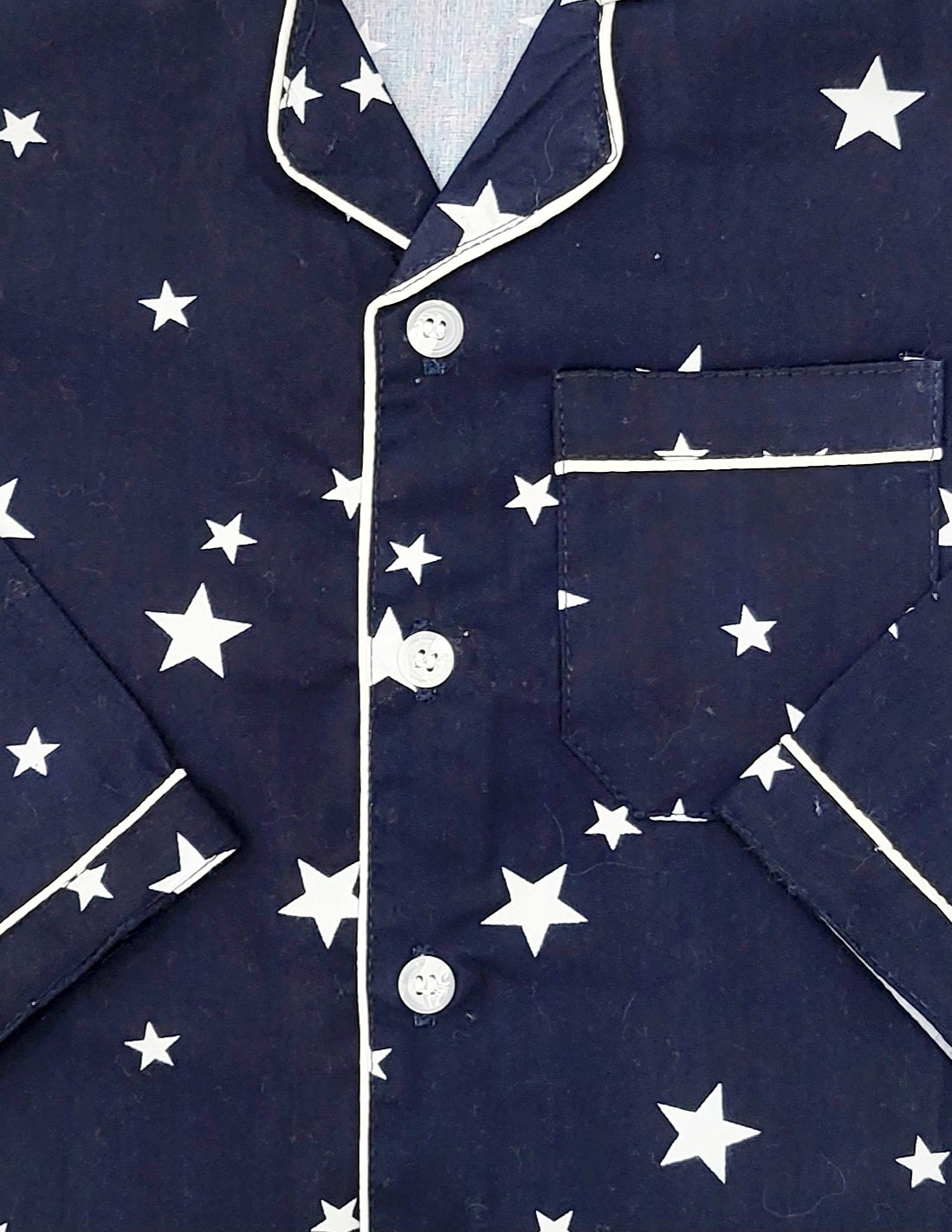 Unisex blue nightsuit with full sleeves, featuring a cartoon sleeping in sky design, ideal for kids who love adventure and fantasy, aged 1-14 years