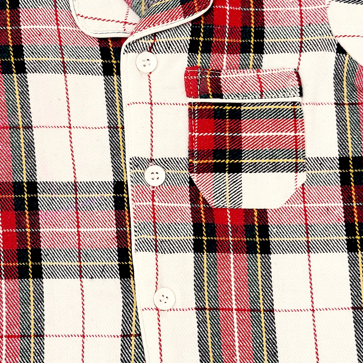 Red Checkered Kids Flannel Winter Unisex Nightsuit Set