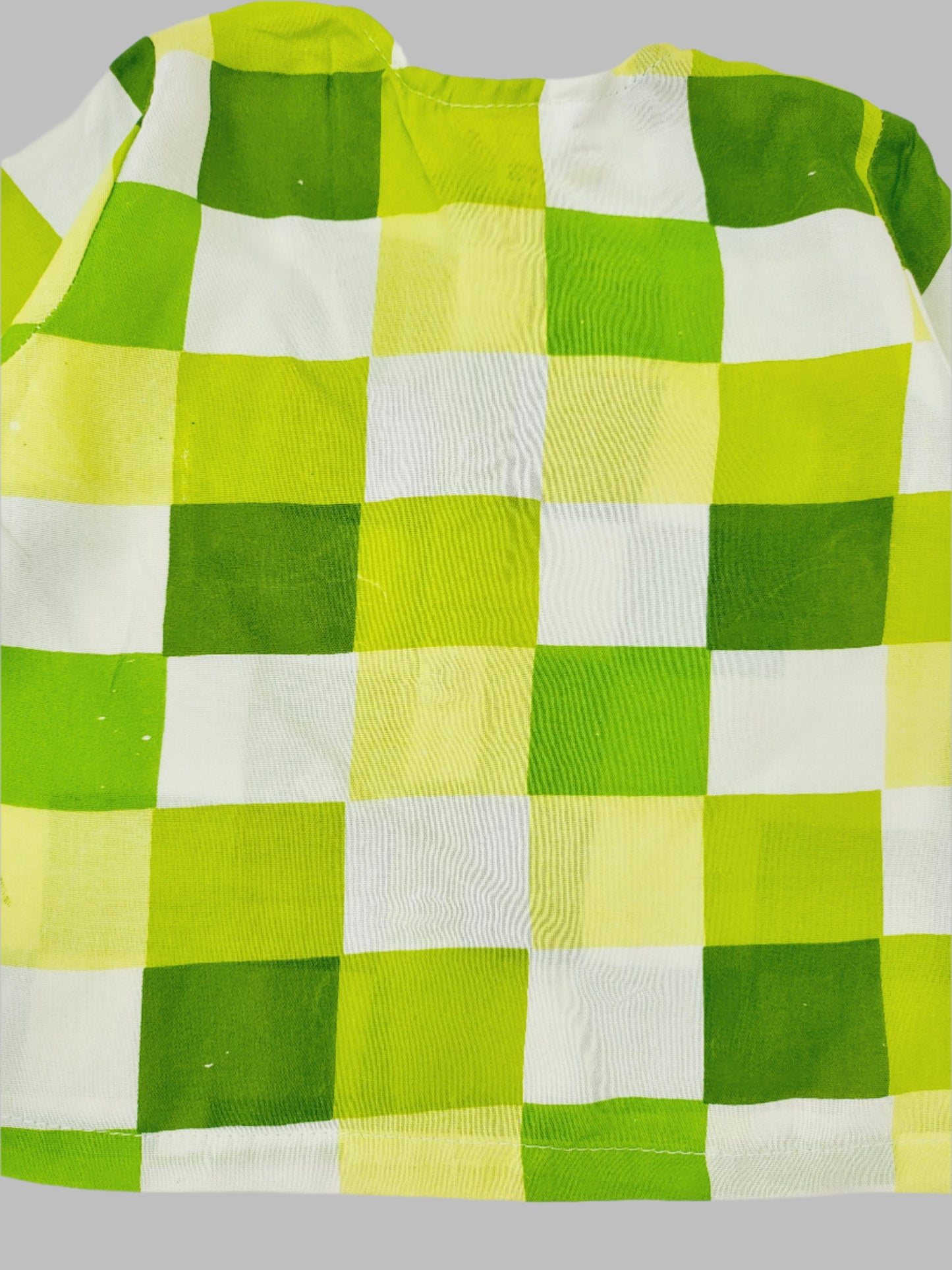 Green Checkered Infant Set