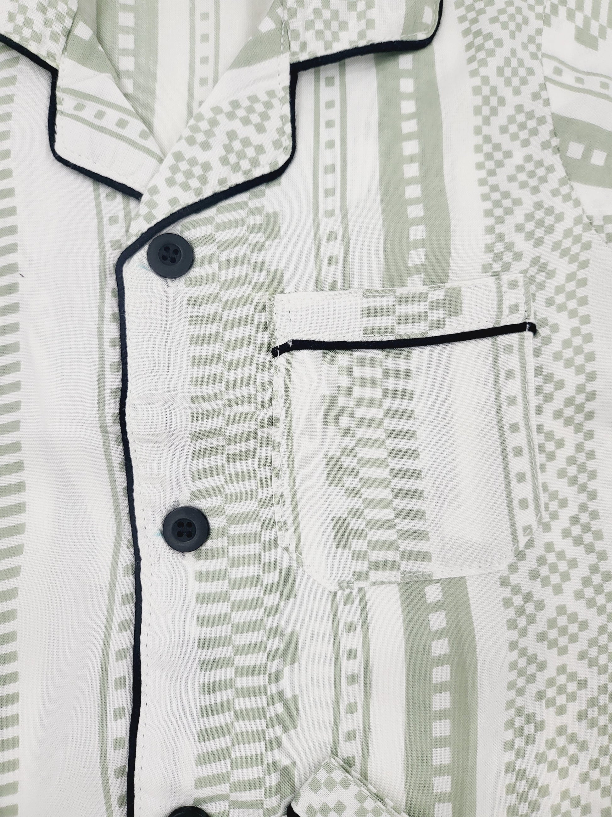 Pastel mint colored print on white full sleeve nightsuit, a sweet and charming sleep solution for kids