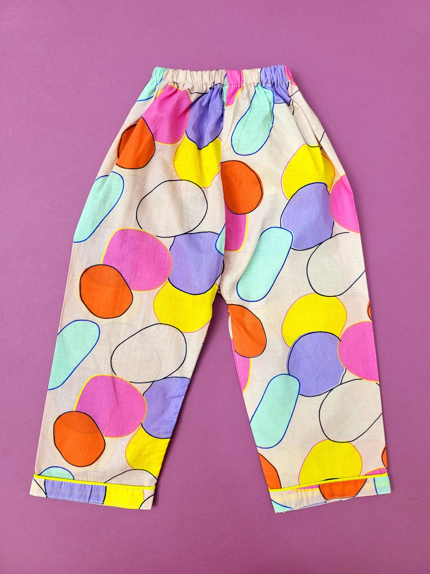 Colorful pebbles print nightwear set for toddlers, boys and girls of all age group