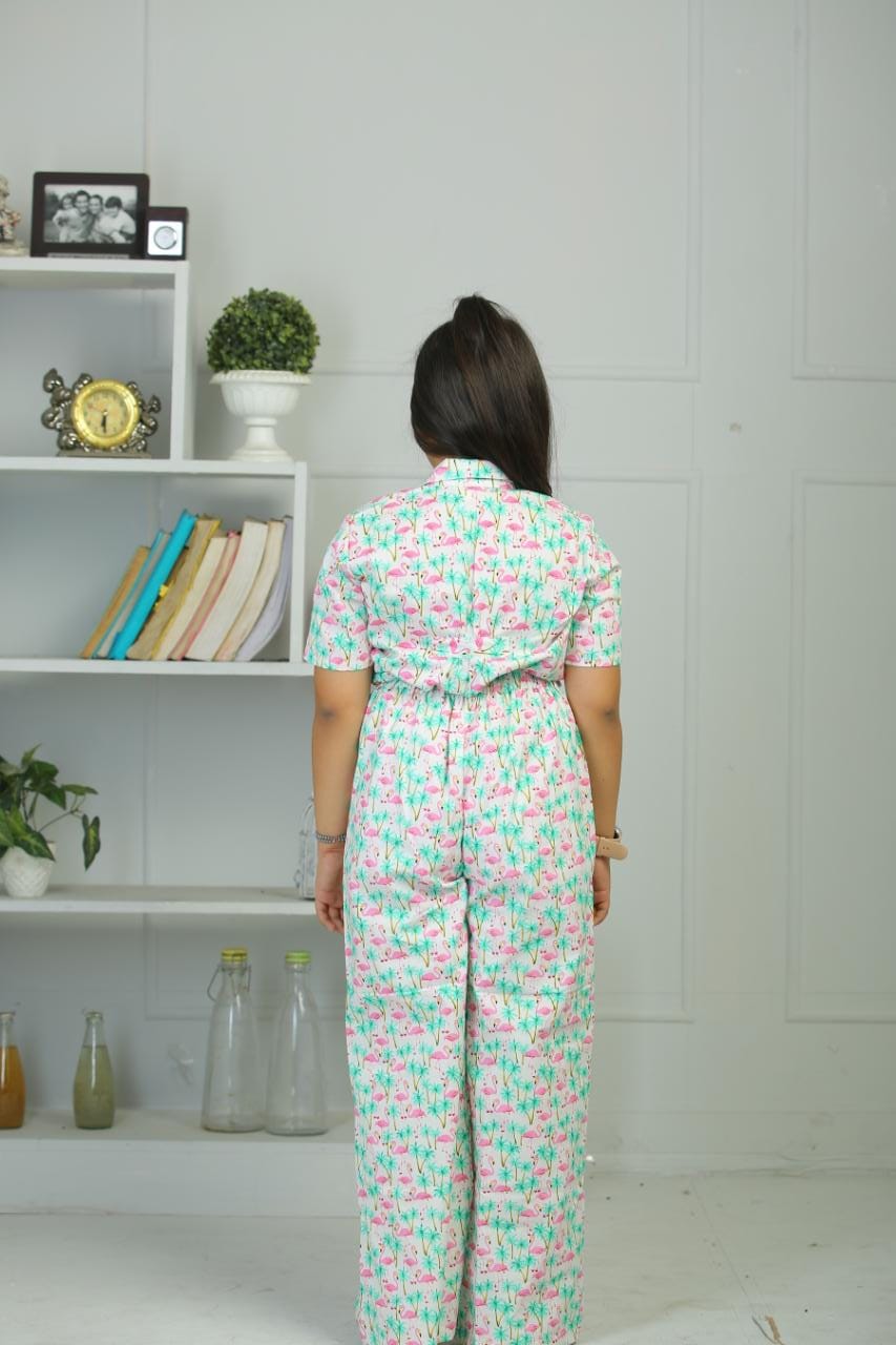 Buy online best quality children Freesia Array Flamigo Print Co-Ord set