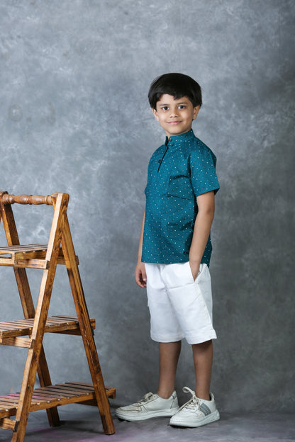 Bottle Green Kurta shirt for Boys