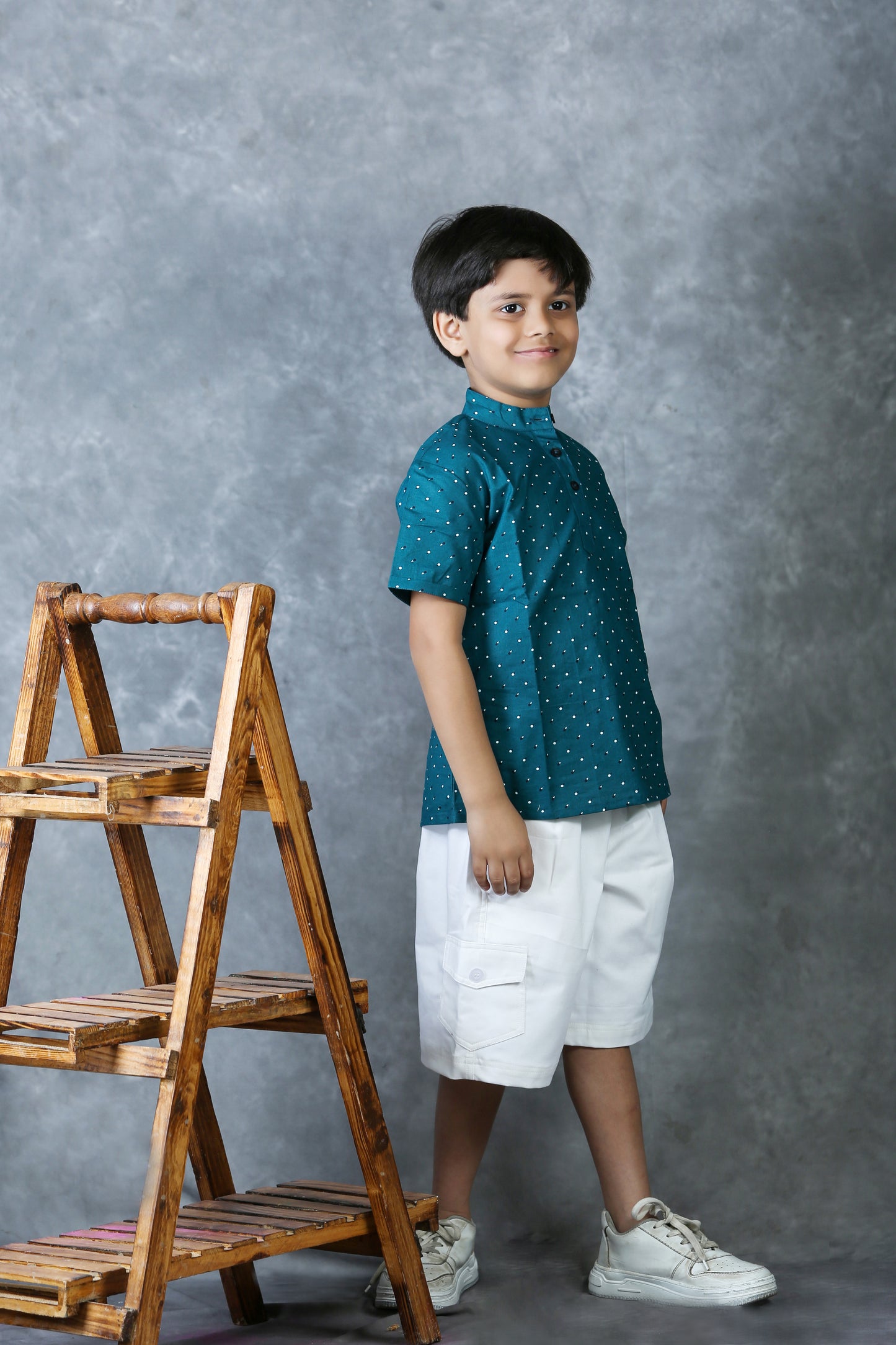 Bottle Green Kurta shirt for Boys