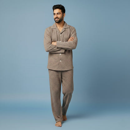 Brown Sugar Men's Winter Flannel Nightsuit Set