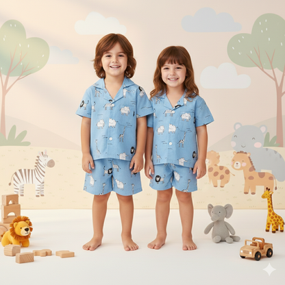 Soft Roar Unisex Shorts Nightsuit Set