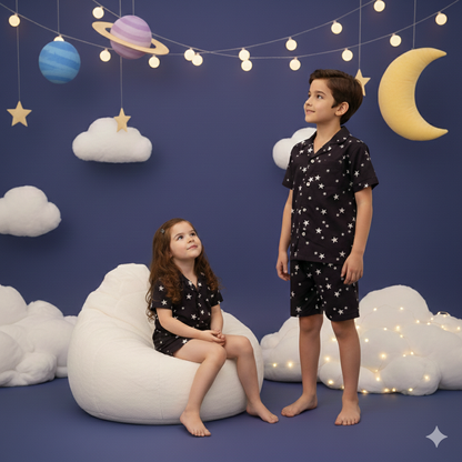 Cosmic Calm Unisex Shorts Nightsuit Set