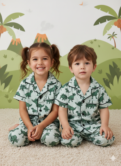 Cretaceous comfort Unisex Cotton Night Suit Set