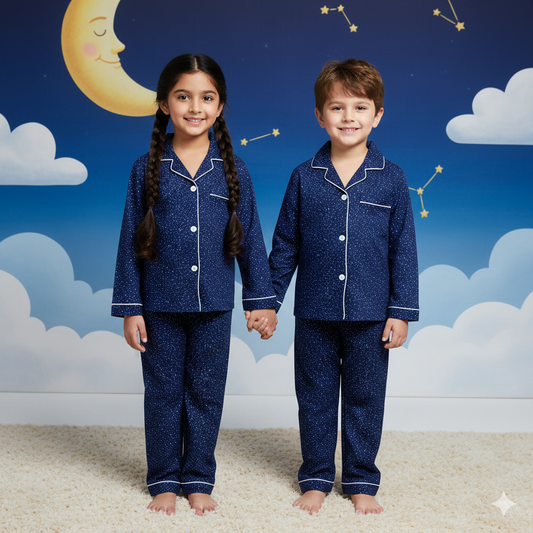 Dusk Dots Unisex Night Suit Set