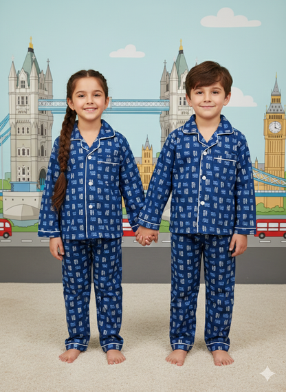 Midnight in London Kids Unisex Nightsuit Set
