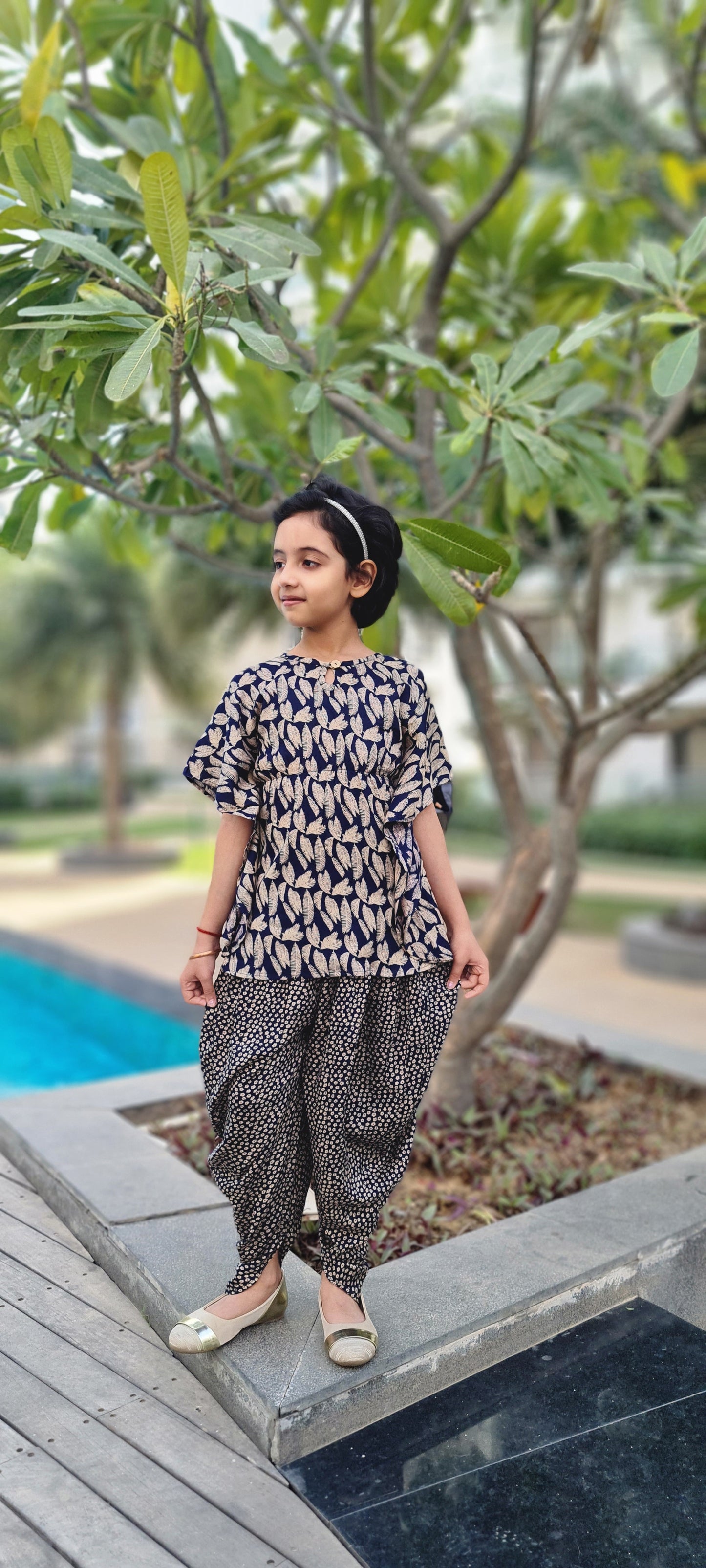 Shop online premium girls comfy dhoti kaftan set