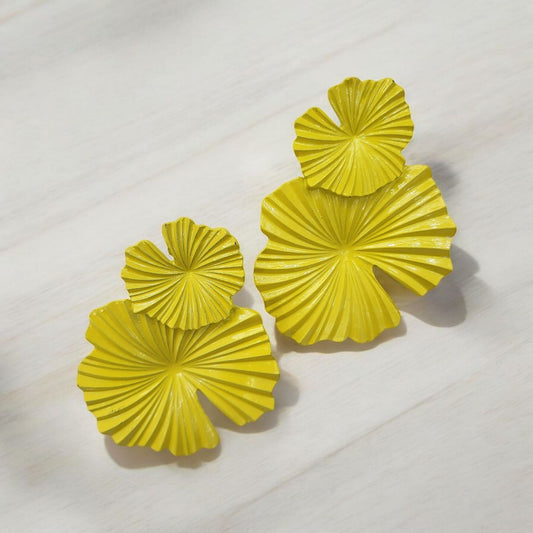 Magical Yellow Contemporary stud earings