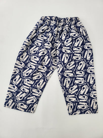 Spooky Skeleton printed Blue and White Infant Set