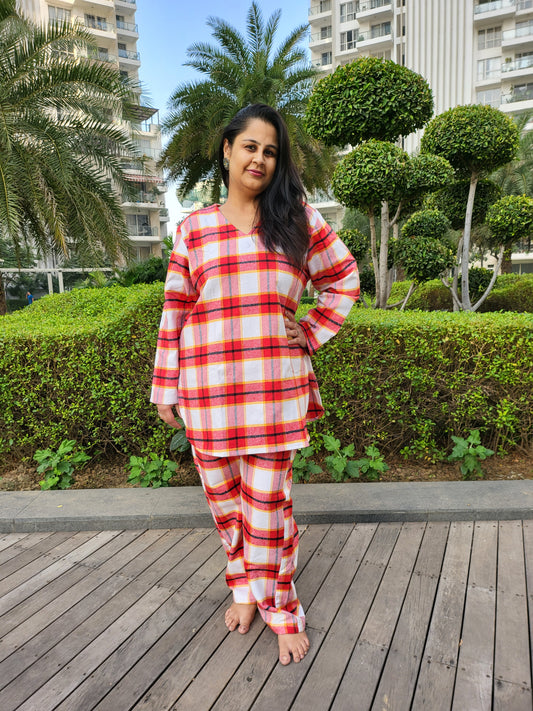 Fireside Charm Winter Loungewear Set for Women