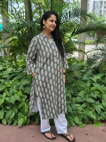 shop and order online olive green cotton kurta and pant set for office wear women