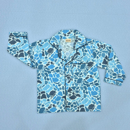 Send Luxury cotton blue leapard print PJ Set s gift to India for kids