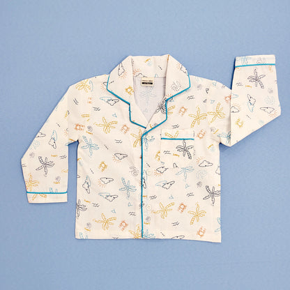 White premium cotton sleepwear for boys and Girls
