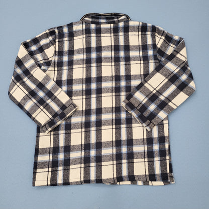 Blue and Black Checkered Kids Flannel Winter Unisex Nightsuit Set
