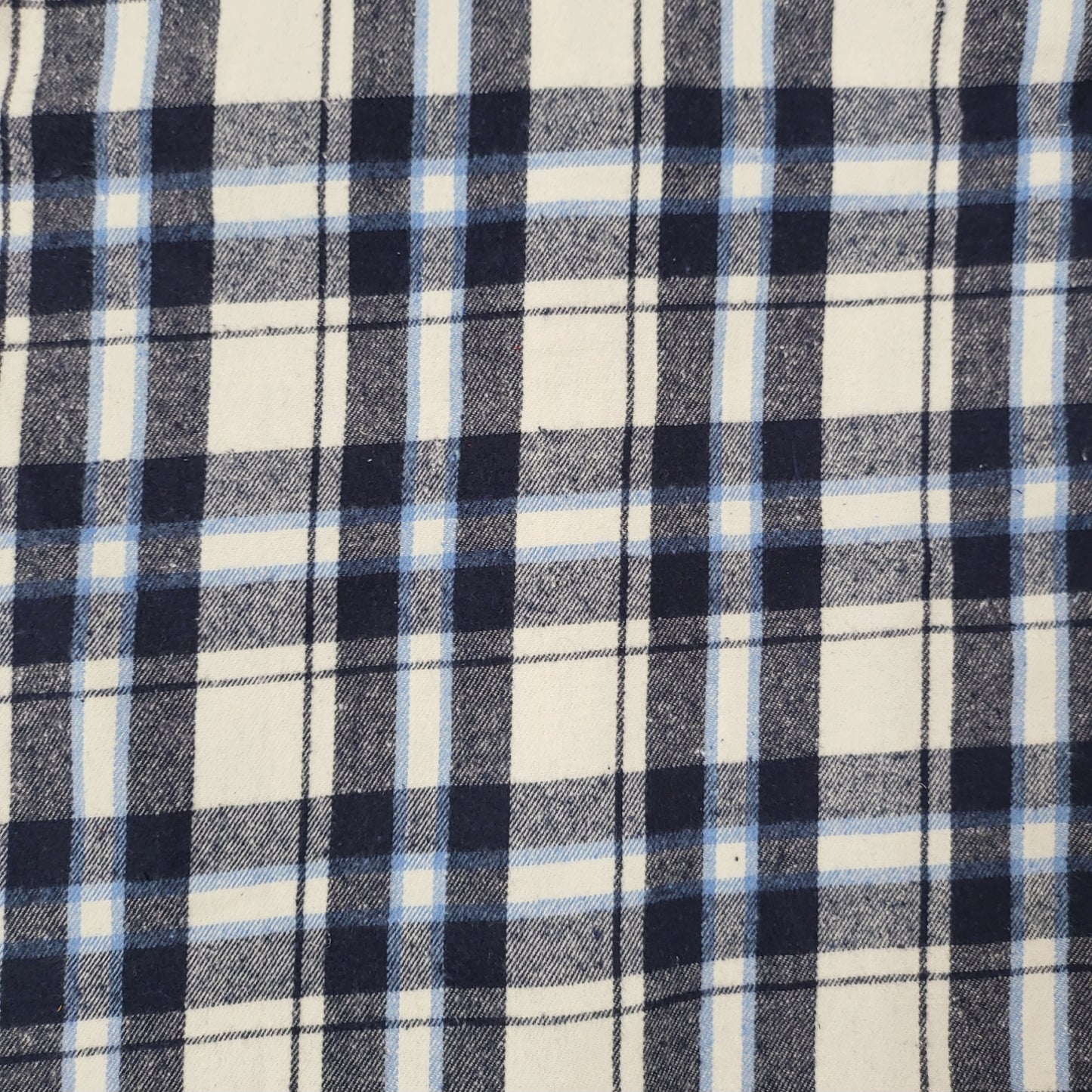 Blue and Black Checkered Kids Flannel Winter Unisex Nightsuit Set