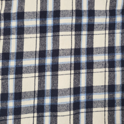 Blue and Black Checkered Kids Flannel Winter Unisex Nightsuit Set