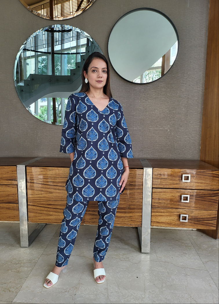 Indigo Charm Loungewear Set for Women