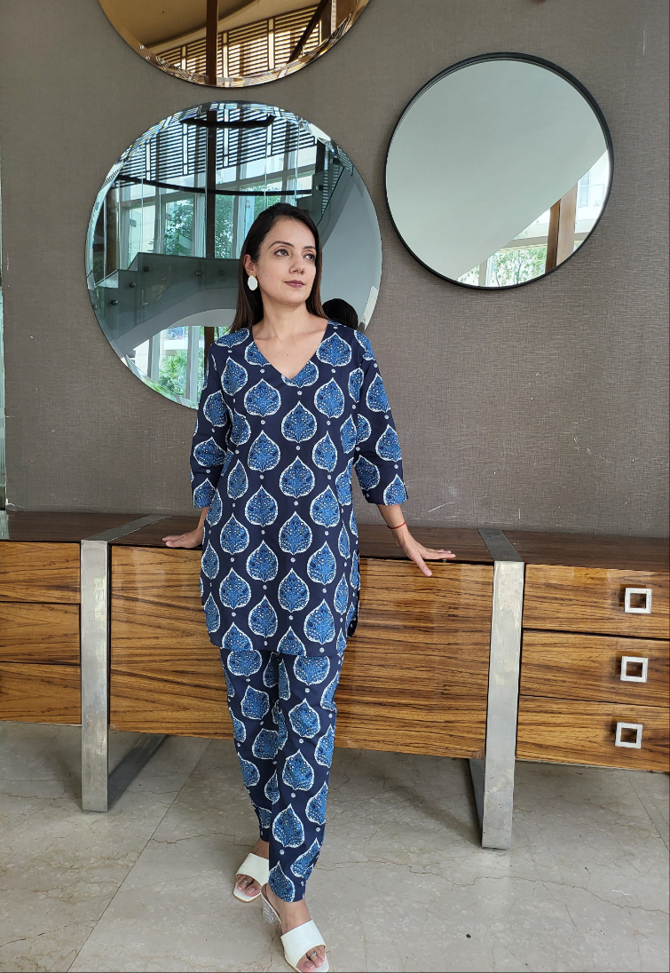 Indigo Charm Loungewear Set for Women