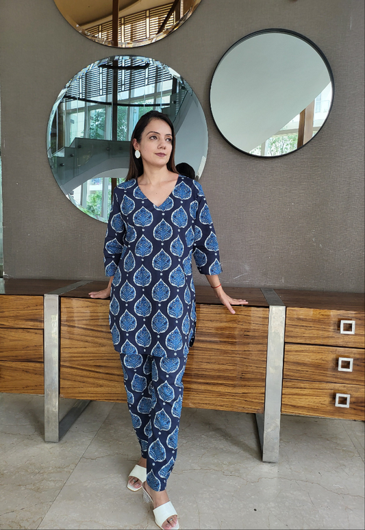 Indigo Charm Loungewear Set for Women