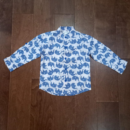 Elephant print shirt for boys