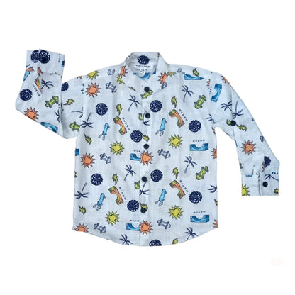 Freesia Array Wheels of Fun Skate Shirt for Boys