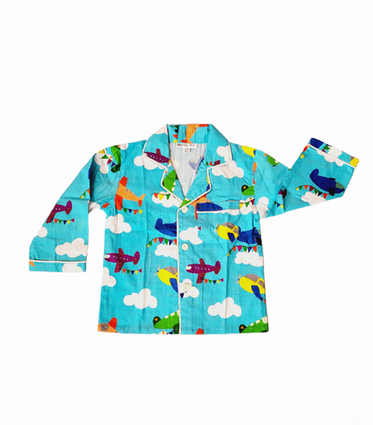 Flight Of Fancy Unisex kids Night Suit Set