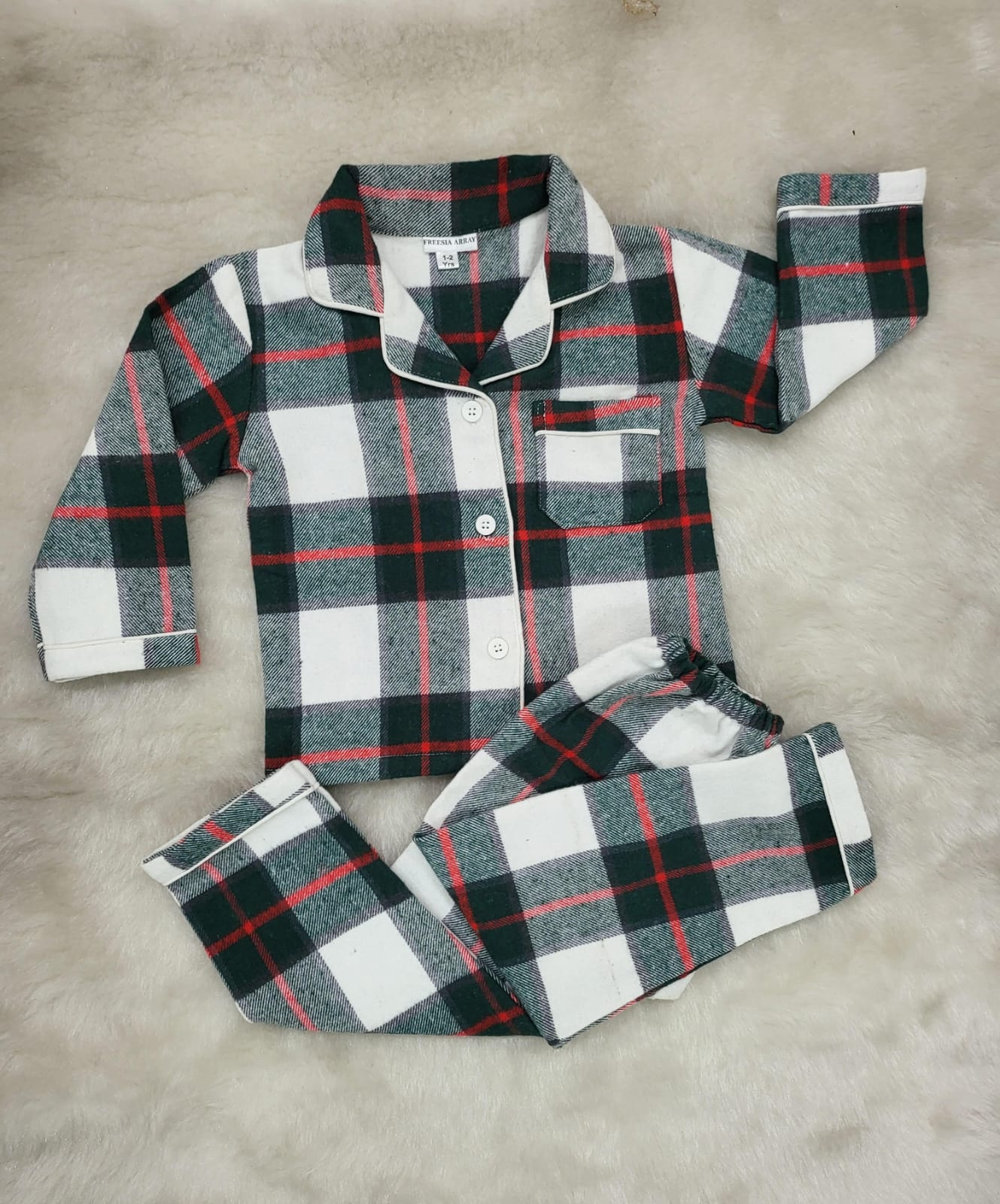 Full Sleeves Flannel Nightsuit Set