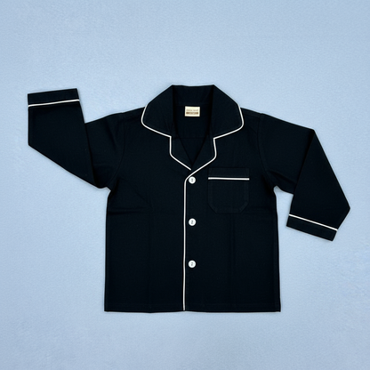 Pure Cotton Solid Black Unisex Nightsuit Set