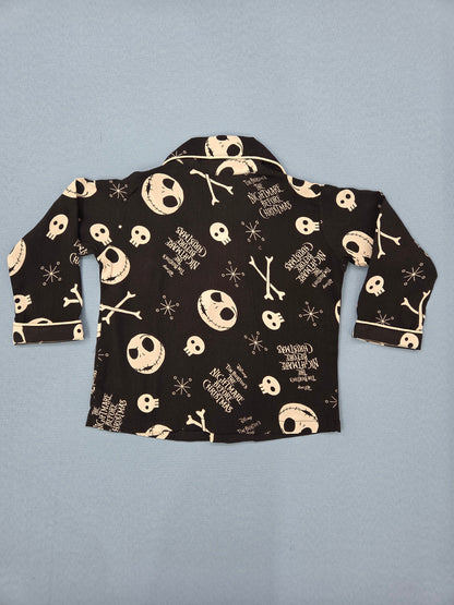 Pure Cotton Black & White Halloween Print Unisex Nightsuit Set
