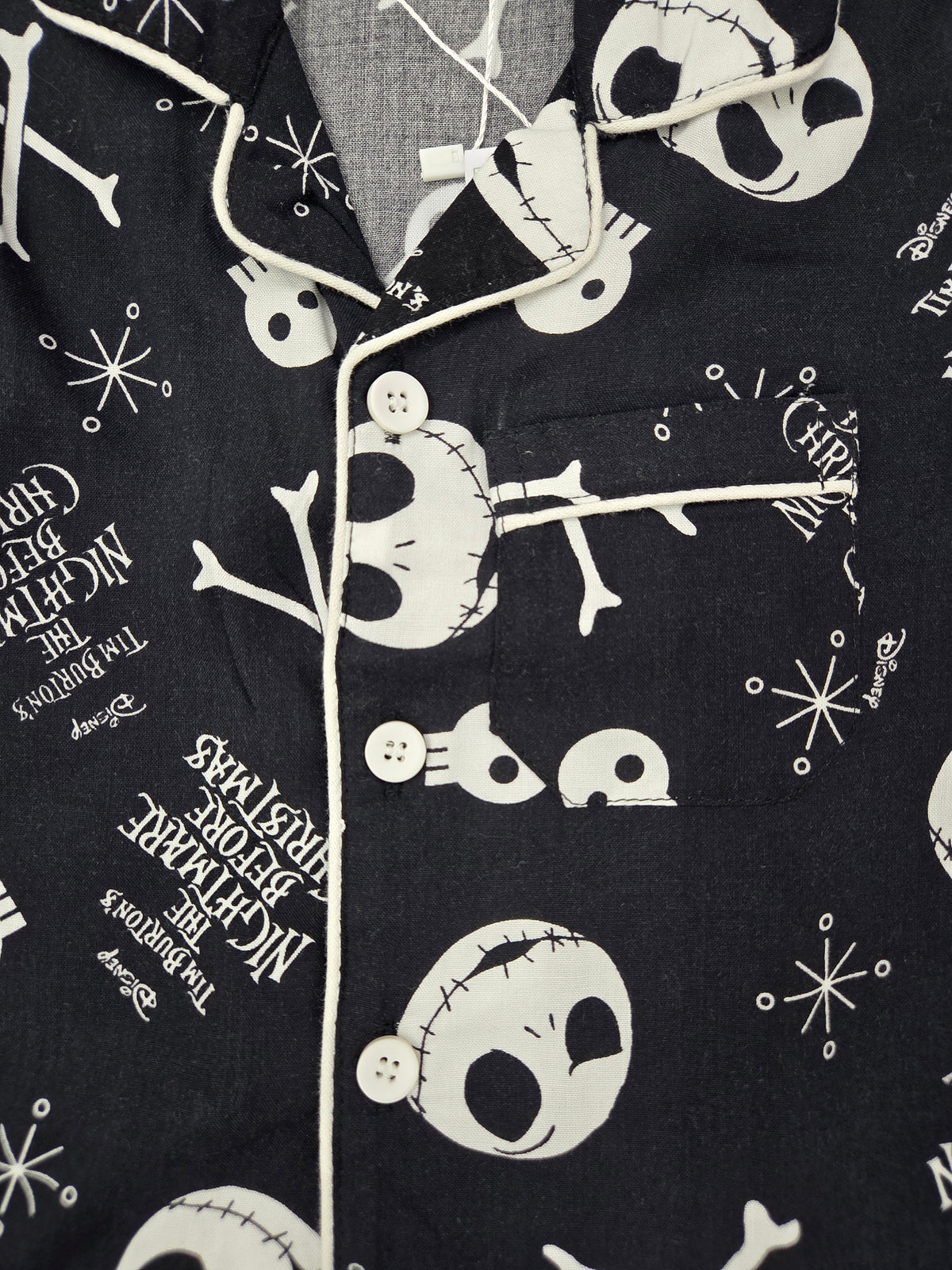 Pure Cotton Black & White Halloween Print Unisex Nightsuit Set