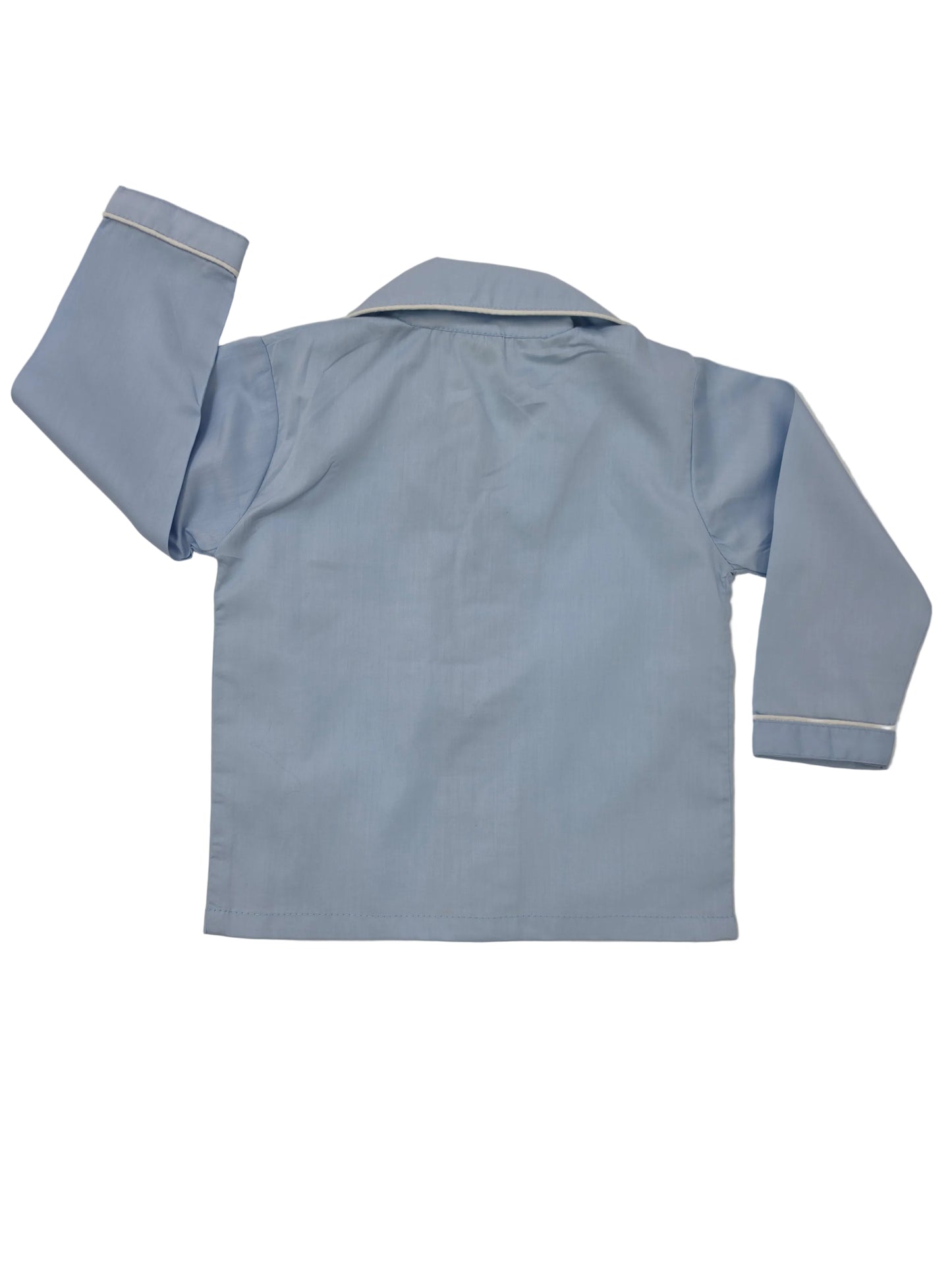 Pure Cotton Classic Sky-Blue Unisex Nightsuit Set