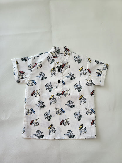 Premium boys shirt in dinosaur theme