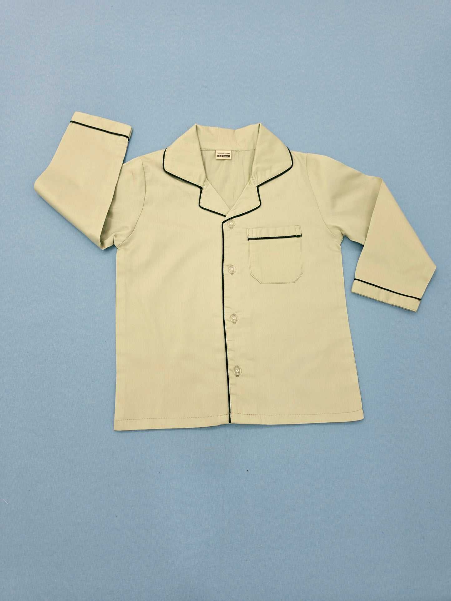 Pure Cotton Classic Pista Green Unisex Nightsuit Set