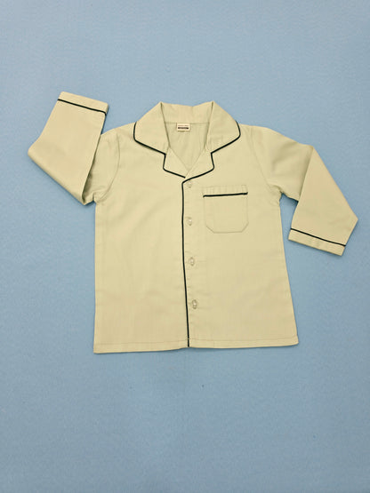 Pure Cotton Classic Pista Green Unisex Nightsuit Set