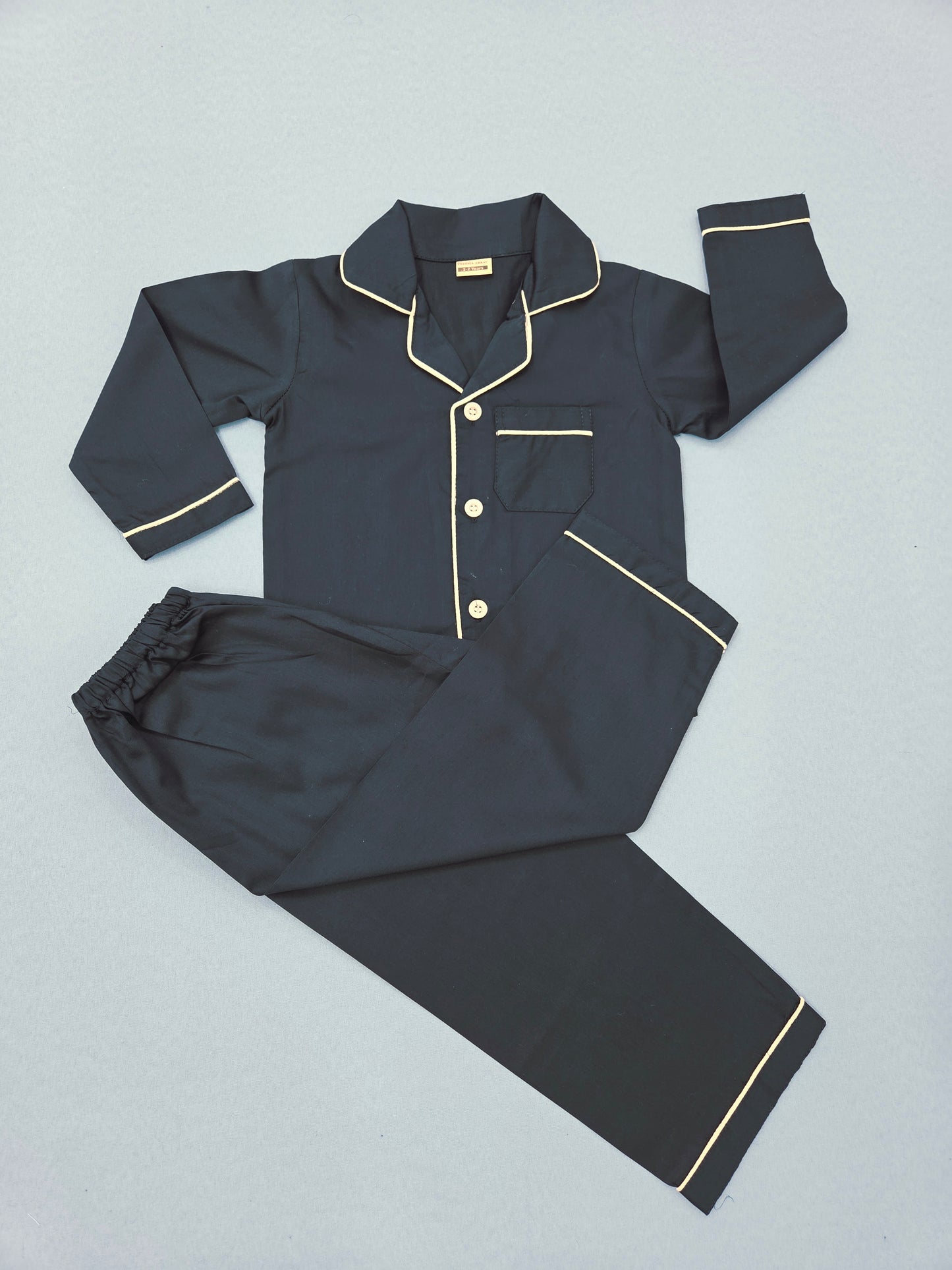 Pure Cotton Classic Navy Blue Unisex Nightsuit Set