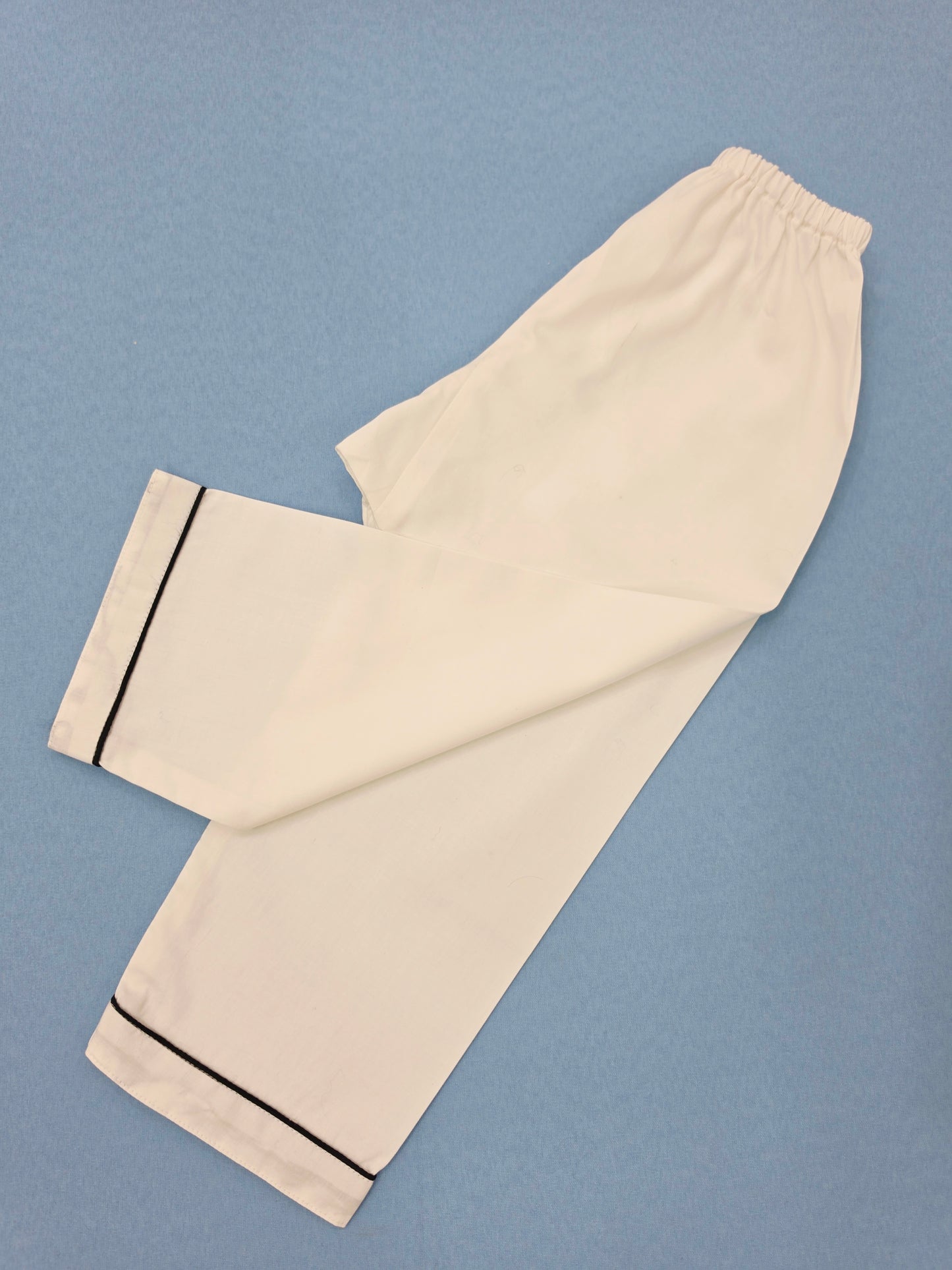Pure Cotton Classic White Unisex Nightsuit Set